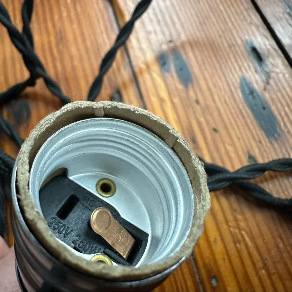 NWOT Triple Light Socket Hanging Cord Pendants